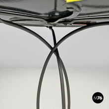 Load image into Gallery viewer, Pink lilac and yellow enamel wrought iron coffee table, 1950s