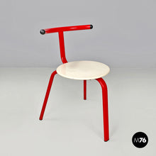 画像をギャラリービューアに読み込む, Red and white metal chair, 1980s