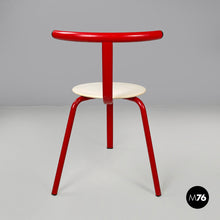画像をギャラリービューアに読み込む, Red and white metal chair, 1980s