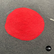 画像をギャラリービューアに読み込む, Rectangular grey felt rug with red circle by Riccardo Fattori, 2000s
