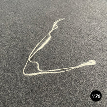 画像をギャラリービューアに読み込む, Rectangular grey felt rug with red circle by Riccardo Fattori, 2000s