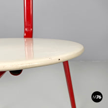 画像をギャラリービューアに読み込む, Red and white metal chair, 1980s