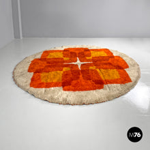 画像をギャラリービューアに読み込む, Round carpet Rya by Højer Eksport Wilton, 1970s
