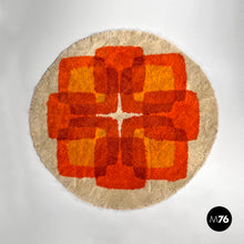 画像をギャラリービューアに読み込む, Round carpet Rya by Højer Eksport Wilton, 1970s