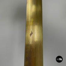 画像をギャラリービューアに読み込む, Round floor lamps in white fabric and brass by Lam Bologna, 1960s