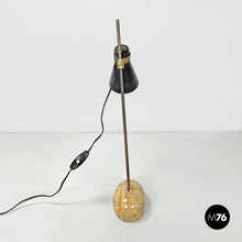 Carica l'immagine nel visualizzatore di Gallery, Brass and onyx table lamps LTA1 Sasso by Luigi Caccia Dominioni for Azucena, 1950