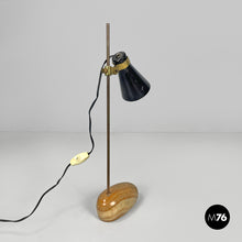 Carica l'immagine nel visualizzatore di Gallery, Brass and onyx table lamps LTA1 Sasso by Luigi Caccia Dominioni for Azucena, 1950