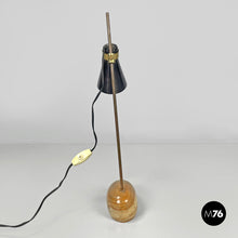 Carica l'immagine nel visualizzatore di Gallery, Brass and onyx table lamps LTA1 Sasso by Luigi Caccia Dominioni for Azucena, 1950