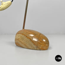 Carica l'immagine nel visualizzatore di Gallery, Brass and onyx table lamps LTA1 Sasso by Luigi Caccia Dominioni for Azucena, 1950