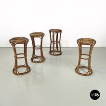 画像をギャラリービューアに読み込む, Rattan high stools, 1960s