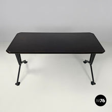 将图片加载到图库查看器,Black metal and laminate desk Arco by BBPR for Olivetti, 1960s
