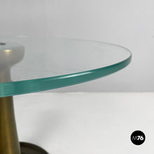 画像をギャラリービューアに読み込む, Coffee table in brass and glass by Luciano Frigerio for Frigerio, 1980s