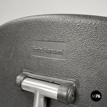 Charger l'image dans la galerie, Black rubber and metal swivel office chairs by Fritz Hansen, 1980s