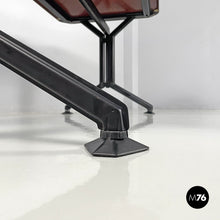 将图片加载到图库查看器,Black metal and laminate desk Arco by BBPR for Olivetti, 1960s