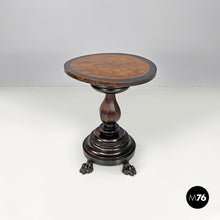 画像をギャラリービューアに読み込む, Wooden coffee table with chessboard decorations, early 1900s