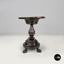 画像をギャラリービューアに読み込む, Wooden coffee table with chessboard decorations, early 1900s