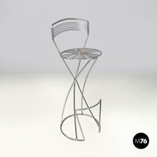 Load image into Gallery viewer, Chromed metal stool, 2000s