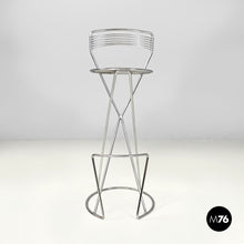 Load image into Gallery viewer, Chromed metal stool, 2000s