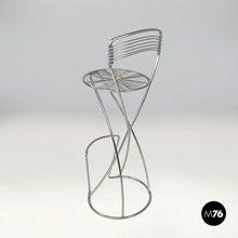 Load image into Gallery viewer, Chromed metal stool, 2000s
