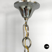 画像をギャラリービューアに読み込む, Atom shaped ceiling lamp in chromed metal, 1970s