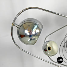画像をギャラリービューアに読み込む, Atom shaped ceiling lamp in chromed metal, 1970s