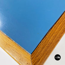 画像をギャラリービューアに読み込む, Light blue laminate and solid wood desk, with drawer, 1960s