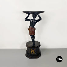 画像をギャラリービューアに読み込む, Ebonized wood Moor statue, end of 1800s