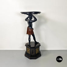 画像をギャラリービューアに読み込む, Ebonized wood Moor statue, end of 1800s
