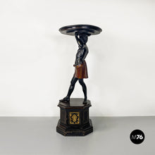 画像をギャラリービューアに読み込む, Ebonized wood Moor statue, end of 1800s