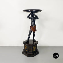 画像をギャラリービューアに読み込む, Ebonized wood Moor statue, end of 1800s
