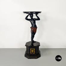 画像をギャラリービューアに読み込む, Ebonized wood Moor statue, end of 1800s