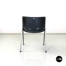将图片加载到图库查看器,Black chairs Modus SM 203 by Osvaldo Borsani for Tecno, 1980s