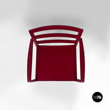 将图片加载到图库查看器,Burgundy wooden chair, 1980s