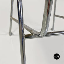 画像をギャラリービューアに読み込む, Steel and black leather chair by Alessandro Mendini for Zabro, 1980s