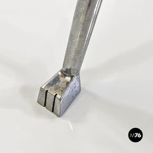 画像をギャラリービューアに読み込む, Steel and black leather chair by Alessandro Mendini for Zabro, 1980s