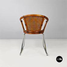画像をギャラリービューアに読み込む, Vienna straw, wood and steel tube chair, 1970s