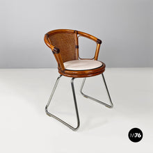 画像をギャラリービューアに読み込む, Vienna straw, wood and steel tube chair, 1970s