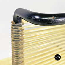 Charger l'image dans la galerie, Black metal and transparent plastic Spaghetti style chair, 1980s