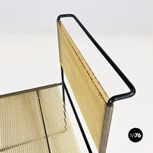 Charger l'image dans la galerie, Black metal and transparent plastic Spaghetti style chair, 1980s