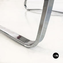 Charger l'image dans la galerie, Brick red velvet and chromed metal chairs, 1970s