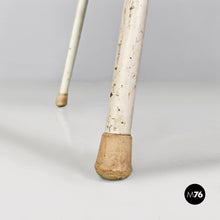 画像をギャラリービューアに読み込む, White iron garden chairs with blue pillow, 1960s