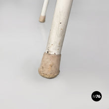 Load image into Gallery viewer, White iron garden chairs with magenta red pillow, 1960s