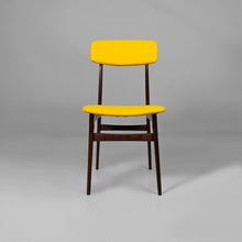 Load image into Gallery viewer, Wooden and yellow fabric chairs, 1960s