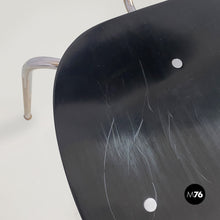 画像をギャラリービューアに読み込む, Black wood and metal SE68 chairs by Egon Eiermann for Wilde + Spieth, 1960s