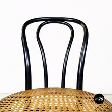 Load image into Gallery viewer, Beech and Vienna straw N.18 chairs by Michael Thonet for Herbatschek, 1960s
