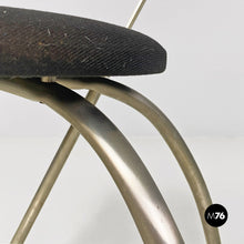 画像をギャラリービューアに読み込む, Steel, wood and black fabric chairs by De Pas, D'Urbino and Lomazzi of Studio DDL for Zero Disegno, 1990s