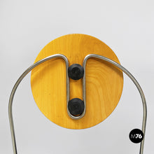 画像をギャラリービューアに読み込む, Steel, wood and black fabric chairs by De Pas, D'Urbino and Lomazzi of Studio DDL for Zero Disegno, 1990s