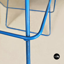 画像をギャラリービューアに読み込む, Light blue metal and beige fabric Sof Sof chairs by Enzo Mari for Driade, 1980s