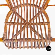 画像をギャラリービューアに読み込む, Rattan armchairs with armrests, 1960s