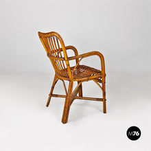 画像をギャラリービューアに読み込む, Rattan armchairs with armrests, 1960s